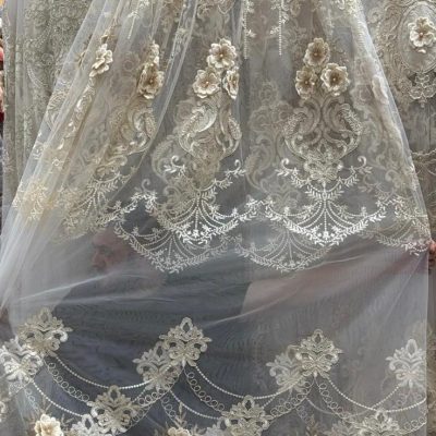 Draperie catifea crem 3 metri , Perdea Tripluvoal alb 4metri